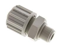 16x10mm & G3/8'' PP Straight Compression Fitting with Male Threads 10 bar PVC and PA