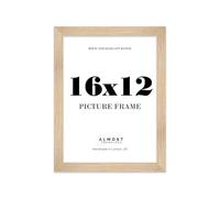 16x12 Picture Frame, Display 16x12 Pictures (40.6 x 30.5cm) Picture Frame for wall Display - Oak - 1 Pack