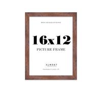 16x12 Picture Frame, Display 16x12 Pictures (40.6 x 30.5cm) Picture Frame for wall Display - Rustic Wood - 1 Pack