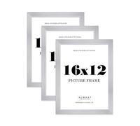 16x12 Picture Frame, Display 16x12 Pictures (40.6 x 30.5cm) Picture Frame for wall Display - Silver - 3 Pack