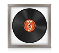 16X16" Aluminium Modern Vinyl Record Frame With White Mount For 12 Inch Lp Disc - Ak Frames