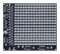 16x16 LED Display for Soldering Practice Kit, 300 Components, DIY Electronics Learning Board, Pre-Programmed Animation, Hobbyist & Student STEM Education