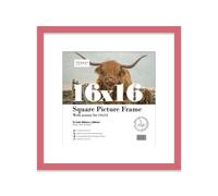 16X16" Pink Picture Frame - 16X16" Square Frame With 14X14" Mount For 16X16"/14X14" Pictures Luxurious Style Thin Edge, 1 Pack