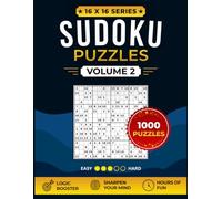 16x16 Sudoku Puzzle Book Medium: Large Print Extreme Sudoku Puzzles for Seniors, Adults and Teens | Brain Training Logic Games with Full Solutions | Volume 2 (16x16 Sudoku Challenge Series)