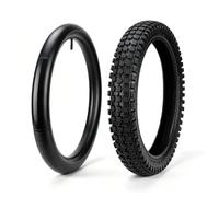 16x2.4 Bike Tire Set, Outer Tire and Inner Tube with Schrader Valve