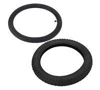 16x2.4 Bikes Tires Tubes Set, Dirt Bikes Inner Outer Tyre Replacement Rubber Anti Slip Electric Bikes Tire Inner Tube for Cycling Accessories