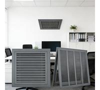 16x20 in Aluminum Air Grille - Quiet Vent Cover for Ceiling & Wall, Washable Mesh Pre-Filter, HVAC Grille for Home Use, Gray, Durable & Stylish Design