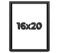 16x20 Shadow Box Black Solid Wood Frames Depth of 3/4" Includes UV Acrylic Plexiglass, Acid Free Backing and Hanging Hardware