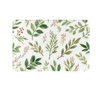 16x24 Halloween Welcome Mat Indoor Outdoor Door Rug Green Botanical Sketch | Thin 16x24 door mat clears door sweeps, non-slip backing, washable fabric, entryway kitchen bathroom halloween decor