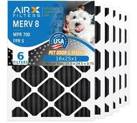16x25x1 Air Filter Odor Eliminator Carbon Filter MERV 8 AC HVAC Furnace Filters 6 Pack