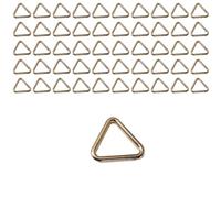 16x2mm Gold Metal Triangle Ring Buckle Triangle Jump Rings for Clothing Bags Purses,50pcs