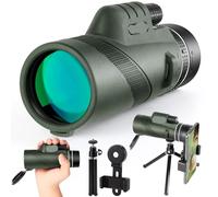 16X52 Monocular Telescope High Powered for Adults, 2023 Compact MonocularsHD Monocular Scope for Gifts, Outdoor Activity,Bird Watching,Hiking,Concert,Travelling(Color:Green,Size:40x60-x)