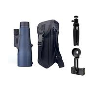 16x56 High Power Monocular Telescope Waterproof Fog Proof Adapters Scope For Hunting Bird Watching(BLUE 16X SET)