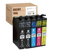 16XL Cartridges Set Compatible for Epson 16 XL Printer Cartridges for WF2540 WF2660 WF2750 WF2650 WF2510 WF2520 WF2530 WF2010(5pcs(B2C1M1Y1))