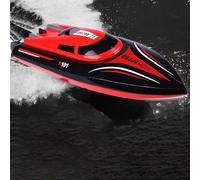SOWOFA 17.1" Remote Control Racing Boat Watercraft High Speed 30KM/H Huge Large Motor Servo Speedboat with Automatically for Boys Adults H101