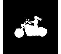 17 * 11.1CM Sexy Female Motorbike Car Stickers Covering The Body of Fashion Vinyl Decals Black/Silver C7-0207（2Pcs）