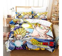 (17, 135*200 three-piece set) Anime bedding set Dragon Ball series 3D digital printing three-piece set