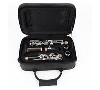 17/18 Key Bb Tune Clarinet Ebony Pipe Body Silver Plated Keys Wooden Clarinet Instrument Clarinet Kit (Color : 17 Key)