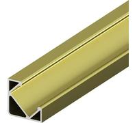 (17.1mm x 17.1mm) 2 Metre Corner Mounted Gold/Brass LED Profile P3-1 | 2000mm Aluminium Channel | IP20 | Surface Mount