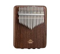 17/21 Key Electric Kalimba Built In Pickup, Professional EQ Thumb Piano, Full Veneer Walnut Wood Keyboard Instrument, 6.5mm Audio Interface, Headphone Jack(17Key)