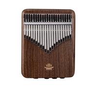 17/21 Key Electric Kalimba Built In Pickup, Professional EQ Thumb Piano, Full Veneer Walnut Wood Keyboard Instrument, 6.5mm Audio Interface, Headphone Jack(21Key)