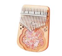 17/21 Key Kalimba Resin Transparent Thumb Piano Keyboard Musical Instrument Kalimbas Piano Gifts For Beginner(17 Key 1)