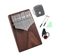 17/21 Keys Thumb Piano All Solid Wood Black Walnut Kalimba Finger Piano Beginners Instrument With Case Thumb Piano (Color : 17 Key)