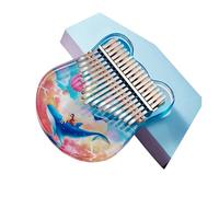 17 21 Tone Kalimba Transparent With Painted Professional Fingerstyle Piano Kalimba Musical Instruments(21 tone mini)