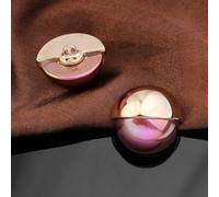 17-24MM 2PCS Light Purple Metal Pearl Flower Buttons Coat Pearl Buttons for Sewing Faux Pearl Flat Back Buttons Alloy Shank Buttons-22mm-Gold Dark Pink
