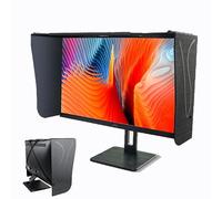 17-27 Inch Monitor Hood Sun Shade, Foldable Devise +All-round Shading, Anti-peeping,41-71cm Width Adjustable, Height 36cm, For Desktop Monitors of Various Brands,A
