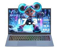 17.3" FHD IPS Blue Laptop, Core i5-1038NG7,16GB RAM,Win 11 Pro Laptop Business Computer, in tel Iris Plus Graphics, Fingerprint, Color Backlit Keyboard, Numpad, Type-C, WiFi 6, HDMI, RJ45 (512G SSD)