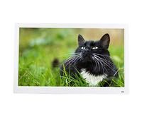 17.3 Inch HD Digital Photo Frame Display, Slim Multifunctional Digital Frame with Stand, Music Player, Alarm Clock, Calendar, Digital Frame, Home Decor(UK WHITE) Double the comfort