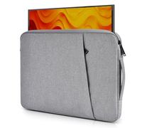 17.3 Inch Portable Monitor Case Carrying Sleeve Compatible with Most 17.3 Portable Monitors, Protective Travel Padded Bag, Light Grey