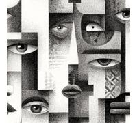 17.3"x118" Eyes Abstract Peel and Stick Wallpaper Hand-Painted Art Contact Paper Shelf Liner for Cabinets Non-Woven Fabrics Self Adhesive Removable Wall Paper Covering Bedroom