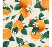 17.3"x197" Orange Fruit Peel and Stick Wallpaper Painting Plants Contact Paper Shelf Liner for Cabinets Non-Woven Fabrics Self Adhesive Removable Wall Paper Covering Bedroom