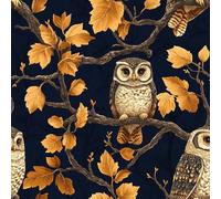 17.3"x197" Owl Tree Branch Peel and Stick Wallpaper Painted Forest Contact Paper Shelf Liner for Cabinets Non-Woven Fabrics Self Adhesive Removable Wall Paper Covering Bedroom