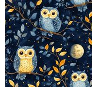 17.3"x393" Owl Animal Peel and Stick Wallpaper Trees Painted Contact Paper Shelf Liner for Cabinets Non-Woven Fabrics Self Adhesive Removable Wall Paper Covering Bedroom