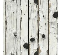17.3"x393" Wood White Peel and Stick Wallpaper Antique Bark Contact Paper Shelf Liner for Cabinets Non-Woven Fabrics Self Adhesive Removable Wall Paper Covering Bedroom