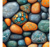 17.3"x78.7" Pebbles Stones Peel and Stick Wallpaper Painting Art Contact Paper Shelf Liner for Cabinets Non-Woven Fabrics Self Adhesive Removable Wall Paper Covering Bedroom