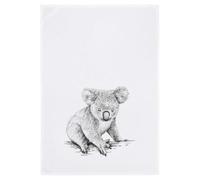 17;30 - HW143A - Tea Towel, White, Koala, Cotton, 50 cm x 70 cm, Washable up to 60 °C