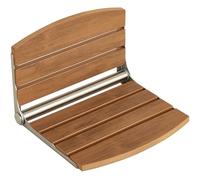17.5" Folding HDPS Shower Bench Seat Wall Mounted(Teak)