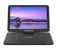 17.5 Portable Dvd Player With 15.6 Large Hd Swivel Screen, 6 Hours Rechargeable Battery, Support Usb / Sd Card / Sync Tv And