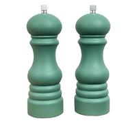 17.5cm Green Soft Touch Finish Plastic Salt and Pepper Grinder Mills UK Seller