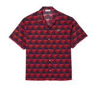(17.5in, Multicoloured) Lacoste Mens Organic Cotton Relaxed Fit Short-Sleeved Shirt