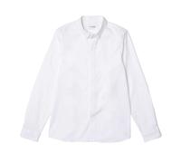 Lacoste Mens Poplin Concealed Placket Slim Shirt - White - 17.5in - White