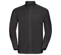 Russell Men's Collection Long Sleeve Easy Care Oxford Shirt in Black | Size: 17.5 in Russell Black 17.5 in