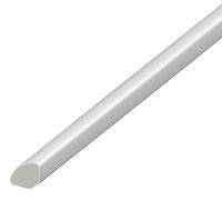 17.5mm uPVC Quadrant 1m Lengths - White - 5 Length Pack