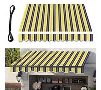 17.5x10ft Waterproof Patio Awning Replacement Cover - Durable Outdoor Retractable Sun Shade for Decks Doors & Windows - UV Protection & Weather Resistant