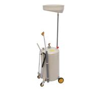 17.6 Gallon Vacuum Oil Pump Waste Fluid Change Tank with Measuring Cup, Heavy Duty Portable Air Operated Fluid Drain Disposal for Truck Automotive Boat with Wheels,