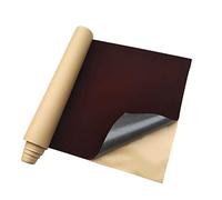 17.7 by 100 Inches Self-Adhesive Velvet Fabric, Self-Adhesive Velvet Flocking for Jewelry Box,Drawer Lined Decoration (Chocolate Dark Brown)